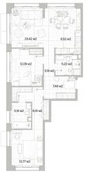2-BD Apartment Sale, 83.96平方米 at Mys, derevnya Likino, Odintsovskiy Urban District, Moscow Region, Russia #3 2-BD Apartment Sale, 83.96平方米 at Mys, derevnya Likino, Odintsovskiy Urban District, Moscow Region, Russia #3