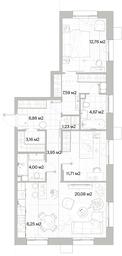 2-BD Apartment Sale, 82.26平方米 at Mys, derevnya Likino, Odintsovskiy Urban District, Moscow Region, Russia #3 2-BD Apartment Sale, 82.26平方米 at Mys, derevnya Likino, Odintsovskiy Urban District, Moscow Region, Russia #3