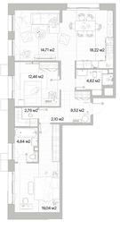 2-BD Apartment Sale, 87.27平方米 at Mys, derevnya Likino, Odintsovskiy Urban District, Moscow Region, Russia #3 2-BD Apartment Sale, 87.27平方米 at Mys, derevnya Likino, Odintsovskiy Urban District, Moscow Region, Russia #3