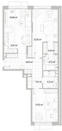 2-BD Apartment Sale, 92.19平方米 at Mys, derevnya Likino, Odintsovskiy Urban District, Moscow Region, Russia #3 2-BD Apartment Sale, 92.19平方米 at Mys, derevnya Likino, Odintsovskiy Urban District, Moscow Region, Russia #3