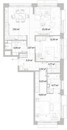 2-BD Apartment Sale, 86.55平方米 at Mys, derevnya Likino, Odintsovskiy Urban District, Moscow Region, Russia #3 2-BD Apartment Sale, 86.55平方米 at Mys, derevnya Likino, Odintsovskiy Urban District, Moscow Region, Russia #3