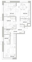 2-BD Apartment Sale, 87.27平方米 at Mys, derevnya Likino, Odintsovskiy Urban District, Moscow Region, Russia #3 2-BD Apartment Sale, 87.27平方米 at Mys, derevnya Likino, Odintsovskiy Urban District, Moscow Region, Russia #3