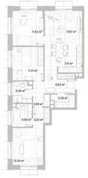 3-BD Apartment Sale, 86.13 sq. m. at Mys, derevnya Likino, Odintsovskiy Urban District, Moscow Region, Russia #2 3-BD Apartment Sale, 86.13 sq. m. at Mys, derevnya Likino, Odintsovskiy Urban District, Moscow Region, Russia #2