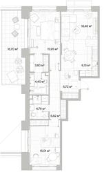 2-BD Apartment Sale, 85.86 sq. m. at Mys, derevnya Likino, Odintsovskiy Urban District, Moscow Region, Russia #3 2-BD Apartment Sale, 85.86 sq. m. at Mys, derevnya Likino, Odintsovskiy Urban District, Moscow Region, Russia #3
