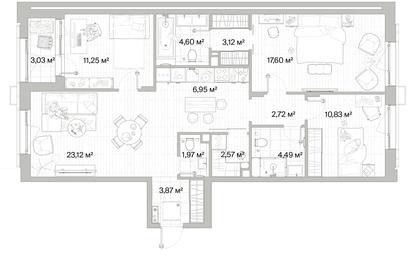 3-BD Apartment Sale, 94.61平方米 at Mys, derevnya Likino, Odintsovskiy Urban District, Moscow Region, Russia #3 3-BD Apartment Sale, 94.61平方米 at Mys, derevnya Likino, Odintsovskiy Urban District, Moscow Region, Russia #3