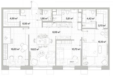 3-BD Apartment Sale, 96.53平方米 at Mys, derevnya Likino, Odintsovskiy Urban District, Moscow Region, Russia #2 3-BD Apartment Sale, 96.53平方米 at Mys, derevnya Likino, Odintsovskiy Urban District, Moscow Region, Russia #2