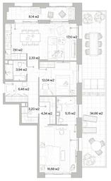 2-BD Apartment Sale, 93.32平方米 at Mys, derevnya Likino, Odintsovskiy Urban District, Moscow Region, Russia #2 2-BD Apartment Sale, 93.32平方米 at Mys, derevnya Likino, Odintsovskiy Urban District, Moscow Region, Russia #2