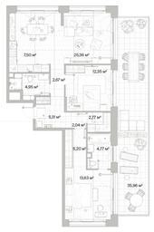 2-BD Apartment Sale, 97.34平方米 at Mys, derevnya Likino, Odintsovskiy Urban District, Moscow Region, Russia #2 2-BD Apartment Sale, 97.34平方米 at Mys, derevnya Likino, Odintsovskiy Urban District, Moscow Region, Russia #2