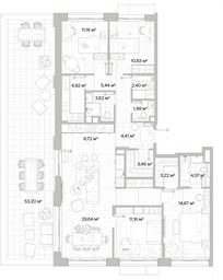 4-BD Apartment Sale, 127.04平方米 at Mys, derevnya Likino, Odintsovskiy Urban District, Moscow Region, Russia #3
