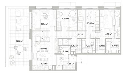 4-BD Apartment Sale, 111.31平方米 at Mys, derevnya Likino, Odintsovskiy Urban District, Moscow Region, Russia #2 4-BD Apartment Sale, 111.31平方米 at Mys, derevnya Likino, Odintsovskiy Urban District, Moscow Region, Russia #2