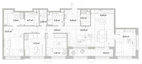4-BD Apartment Sale, 125.88平方米 at Mys, derevnya Likino, Odintsovskiy Urban District, Moscow Region, Russia #2 4-BD Apartment Sale, 125.88平方米 at Mys, derevnya Likino, Odintsovskiy Urban District, Moscow Region, Russia #2
