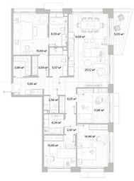 4-BD Apartment Sale, 129.49平方米 at Mys, derevnya Likino, Odintsovskiy Urban District, Moscow Region, Russia #2 4-BD Apartment Sale, 129.49平方米 at Mys, derevnya Likino, Odintsovskiy Urban District, Moscow Region, Russia #2