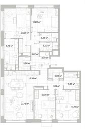 4-BD Apartment Sale, 134.52平方米 at Mys, derevnya Likino, Odintsovskiy Urban District, Moscow Region, Russia #3 4-BD Apartment Sale, 134.52平方米 at Mys, derevnya Likino, Odintsovskiy Urban District, Moscow Region, Russia #3