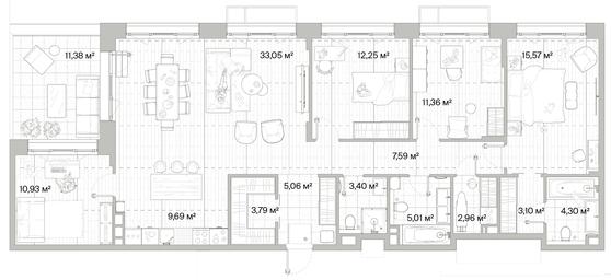 4-BD Apartment Sale, 131.47平方米 at Mys, derevnya Likino, Odintsovskiy Urban District, Moscow Region, Russia #3 4-BD Apartment Sale, 131.47平方米 at Mys, derevnya Likino, Odintsovskiy Urban District, Moscow Region, Russia #3