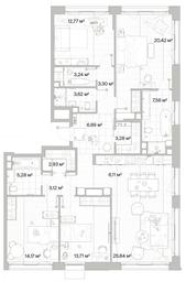 4-BD Apartment Sale, 132.24平方米 at Mys, derevnya Likino, Odintsovskiy Urban District, Moscow Region, Russia #3 4-BD Apartment Sale, 132.24平方米 at Mys, derevnya Likino, Odintsovskiy Urban District, Moscow Region, Russia #3
