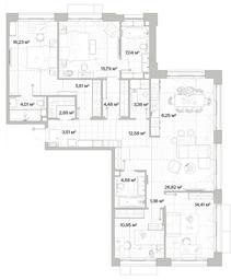 4-BD Apartment Sale, 139.98平方米 at Mys, derevnya Likino, Odintsovskiy Urban District, Moscow Region, Russia #3