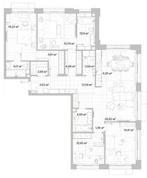 4-BD Apartment Sale, 139.99 sq. m. at Mys, derevnya Likino, Odintsovskiy Urban District, Moscow Region, Russia #3 4-BD Apartment Sale, 139.99 sq. m. at Mys, derevnya Likino, Odintsovskiy Urban District, Moscow Region, Russia #3