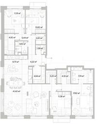 4-BD Apartment Sale, 143.84 sq. m. at Mys, derevnya Likino, Odintsovskiy Urban District, Moscow Region, Russia #3 4-BD Apartment Sale, 143.84 sq. m. at Mys, derevnya Likino, Odintsovskiy Urban District, Moscow Region, Russia #3