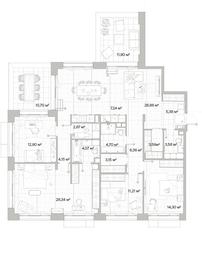 4-BD Apartment Sale, 147.48平方米 at Mys, derevnya Likino, Odintsovskiy Urban District, Moscow Region, Russia #4