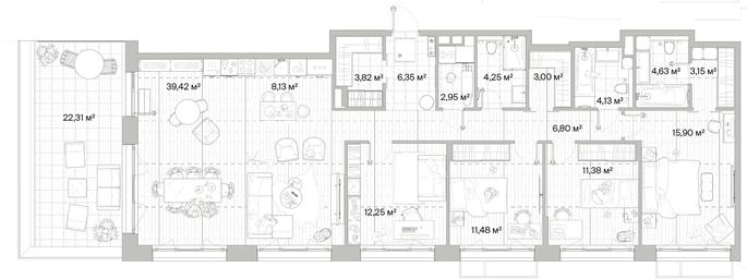 4-BD Apartment Sale, 144.33平方米 at Mys, derevnya Likino, Odintsovskiy Urban District, Moscow Region, Russia #3 4-BD Apartment Sale, 144.33平方米 at Mys, derevnya Likino, Odintsovskiy Urban District, Moscow Region, Russia #3