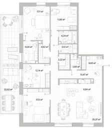 4-BD Apartment Sale, 153.81平方米 at Mys, derevnya Likino, Odintsovskiy Urban District, Moscow Region, Russia #2 4-BD Apartment Sale, 153.81平方米 at Mys, derevnya Likino, Odintsovskiy Urban District, Moscow Region, Russia #2