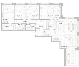 4-BD Apartment Sale, 153.7平方米 at Mys, derevnya Likino, Odintsovskiy Urban District, Moscow Region, Russia #4