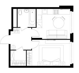 Apartment Sale, 38.3 sq. m. at Peredelkino Blizhnee, Korneya Chukovskogo Street, 1, Vnukovskoye Settlement, Moscow, Russia #2