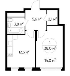 Apartment Sale, 38 sq. m. at Peredelkino Blizhnee, Korneya Chukovskogo Street, 1, Vnukovskoye Settlement, Moscow, Russia #3 Apartment Sale, 38 sq. m. at Peredelkino Blizhnee, Korneya Chukovskogo Street, 1, Vnukovskoye Settlement, Moscow, Russia #3