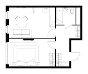 Apartment Sale, 44.6 sq. m. at Peredelkino Blizhnee, Korneya Chukovskogo Street, 1, Vnukovskoye Settlement, Moscow, Russia #2