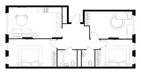 3-BD Apartment Sale, 83.7平方米 at Peredelkino Blizhnee, Korneya Chukovskogo Street, 1, Vnukovskoye Settlement, Moscow, Russia #2