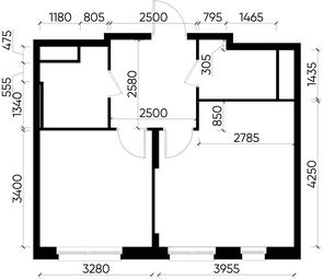 Apartment Sale, 41.7 sq. m. at Pervyi Moskovskiy, ulitsa Bianki, 1, Moskovskiy, Moscow, Russia #3 Apartment Sale, 41.7 sq. m. at Pervyi Moskovskiy, ulitsa Bianki, 1, Moskovskiy, Moscow, Russia #3