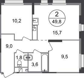 2-BD Apartment Sale, 49.8 sq. m. at Pervyi Moskovskiy, ulitsa Bianki, 1, Moskovskiy, Moscow, Russia #2