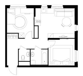 2-BD Apartment Sale, 49.8 sq. m. at Pervyi Moskovskiy, ulitsa Bianki, 1, Moskovskiy, Moscow, Russia #4