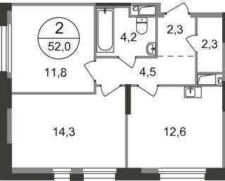 2-BD Apartment Sale, 52 sq. m. at Pervyi Moskovskiy, ulitsa Bianki, 1, Moskovskiy, Moscow, Russia #2 2-BD Apartment Sale, 52 sq. m. at Pervyi Moskovskiy, ulitsa Bianki, 1, Moskovskiy, Moscow, Russia #2