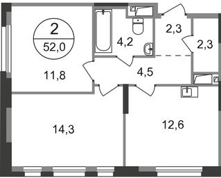2-BD Apartment Sale, 52 sq. m. at Pervyi Moskovskiy, ulitsa Bianki, 1, Moskovskiy, Moscow, Russia #2 2-BD Apartment Sale, 52 sq. m. at Pervyi Moskovskiy, ulitsa Bianki, 1, Moskovskiy, Moscow, Russia #2
