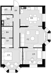 2-BD Apartment Sale, 84.5平方米 at Teatralnyi Kvartal, Rotmistrova Street, 2, Moscow, Russia #3 2-BD Apartment Sale, 84.5平方米 at Teatralnyi Kvartal, Rotmistrova Street, 2, Moscow, Russia #3