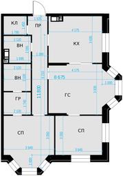 2-BD Apartment Sale, 84.5平方米 at Teatralnyi Kvartal, Rotmistrova Street, 2, Moscow, Russia #4