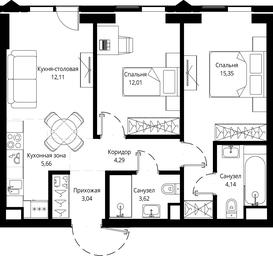 2-BD Apartment Sale, 60.61 sq. m. at Jois, 3rd Silikatny Drive, 10, Moscow, Russia #2 2-BD Apartment Sale, 60.61 sq. m. at Jois, 3rd Silikatny Drive, 10, Moscow, Russia #2