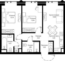 2-BD Apartment Sale, 60.21 sq. m. at Jois, 3rd Silikatny Drive, 10, Moscow, Russia #4