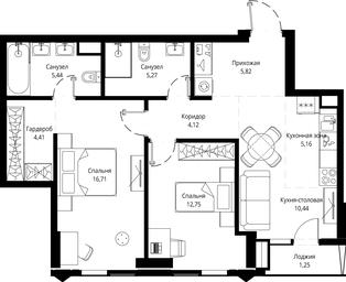 2-BD Apartment Sale, 71.57 sq. m. at Jois, 3rd Silikatny Drive, 10, Moscow, Russia #2 2-BD Apartment Sale, 71.57 sq. m. at Jois, 3rd Silikatny Drive, 10, Moscow, Russia #2