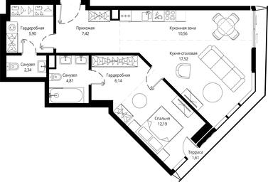 1-BD Apartment Sale, 69.8 sq. m. at Jois, 3rd Silikatny Drive, 10, Moscow, Russia #2