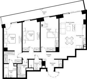 3-BD Apartment Sale, 118.29 sq. m. at Jois, 3rd Silikatny Drive, 10, Moscow, Russia #2