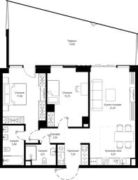 2-BD Apartment Sale, 98.66 sq. m. at Jois, 3rd Silikatny Drive, 10, Moscow, Russia #2