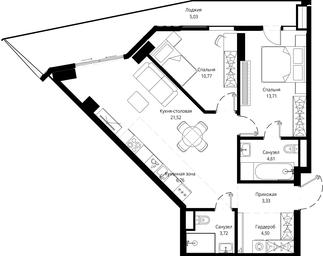 2-BD Apartment Sale, 74.26平方米 at Jois, 3rd Silikatny Drive, 10, Moscow, Russia #4