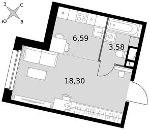 Apartment Sale, 28.47 sq. m. at Dvizhenie. Govorovo, Центральная улица, 47, деревня Говорово, поселение Московский, Москва, Россия #3 Apartment Sale, 28.47 sq. m. at Dvizhenie. Govorovo, Центральная улица, 47, деревня Говорово, поселение Московский, Москва, Россия #3