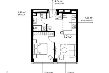 1-BD Apartment Sale, 41.9 sq. m. at Symphony 34, 2nd Khutorskaya Street, 38А, Moscow, Russia #2 1-BD Apartment Sale, 41.9 sq. m. at Symphony 34, 2nd Khutorskaya Street, 38А, Moscow, Russia #2