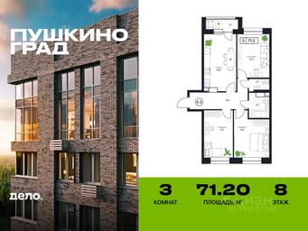 2-BD Apartment Sale, 71.2 sq. m. at Pushkino Grad, Polevaya ulitsa, selo Bratovshchina, Pshkinskiy Urban District, Moscow Region, Russia #3 2-BD Apartment Sale, 71.2 sq. m. at Pushkino Grad, Polevaya ulitsa, selo Bratovshchina, Pshkinskiy Urban District, Moscow Region, Russia #3