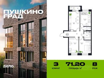 2-BD Apartment Sale, 71.2 sq. m. at Pushkino Grad, Polevaya ulitsa, selo Bratovshchina, Pshkinskiy Urban District, Moscow Region, Russia #2 2-BD Apartment Sale, 71.2 sq. m. at Pushkino Grad, Polevaya ulitsa, selo Bratovshchina, Pshkinskiy Urban District, Moscow Region, Russia #2