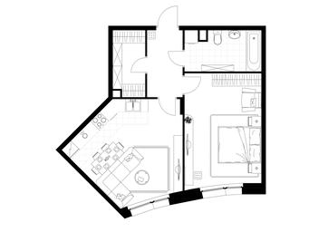 Apartment Sale, 54.6 sq. m. at Rezidentsii Skolkovo, Kashtanovaya ulitsa, 1, rabochiy posyolok Zarechye, Odintsovskiy City District, Moscow Region, Russia #4