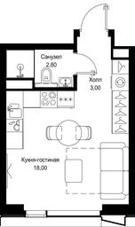 Apartment Sale, 23.8平方米 at Multikvartal CITYZEN, Vishnyovaya Street, Moscow, Russia #2 Apartment Sale, 23.8平方米 at Multikvartal CITYZEN, Vishnyovaya Street, Moscow, Russia #2